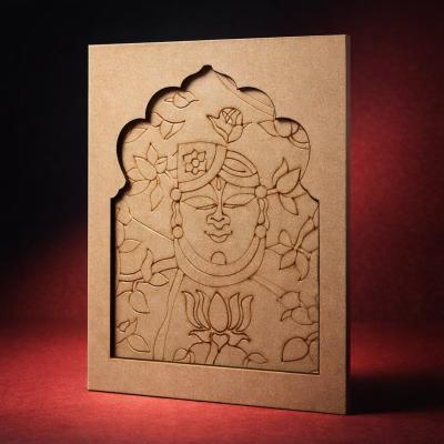 Divine Lotus Deity MDF Wall Panel