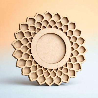 Premium Lotus Mandala MDF Photo Frame / Wall Décor Base