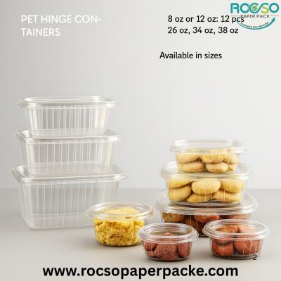 Premium PET Hinge Food Storage Containers