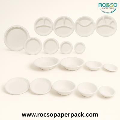 Round Bagasse Plates & Bowls Collection