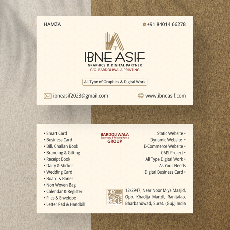 250 GSM Visiting Card Art Card ( F/B )