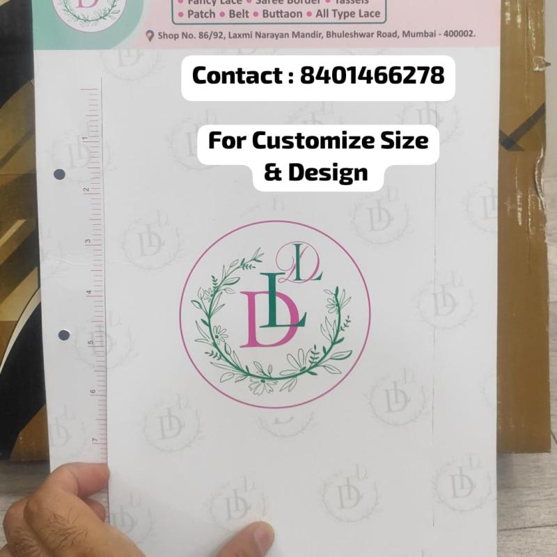 Lace Sample Card | Size : 12 x 8.65 Inch | Customize Size Available