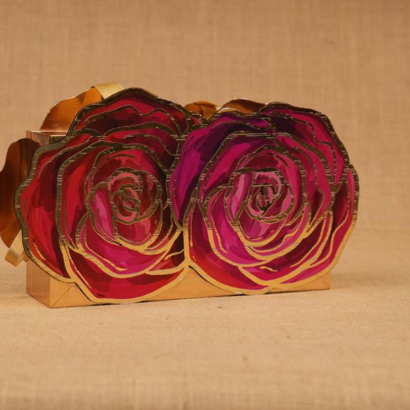 Laser Cut Flower 3Jar Box