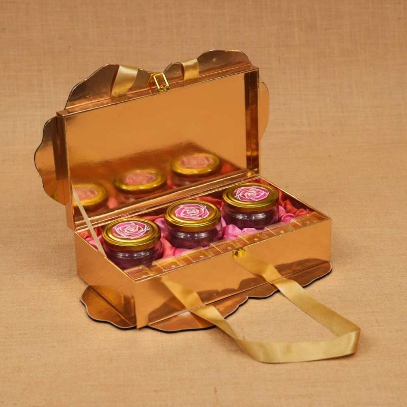 Laser Cut Flower 3Jar Box