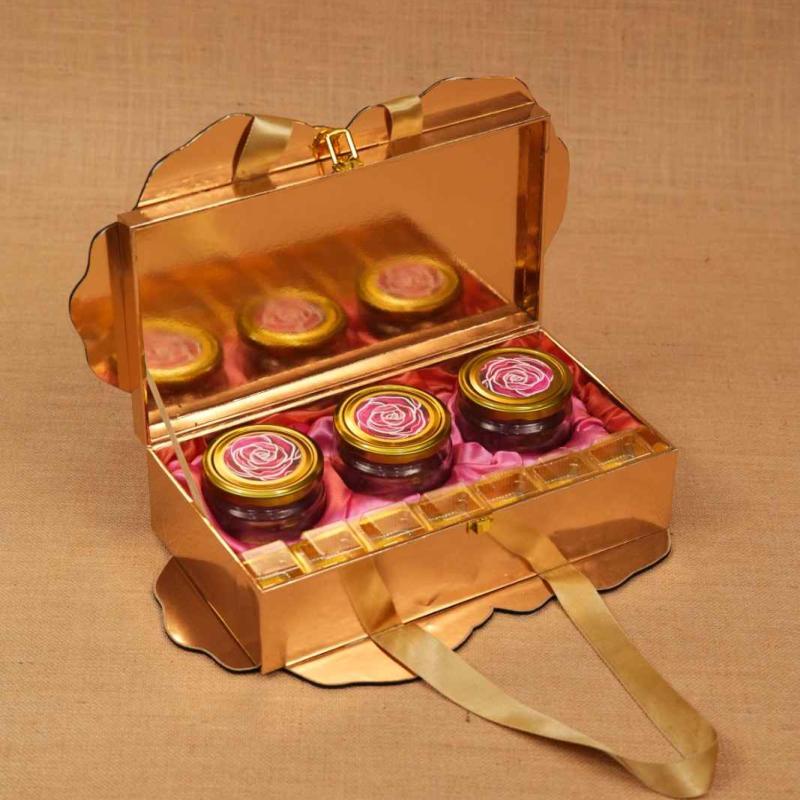 Laser Cut Flower 3Jar Box