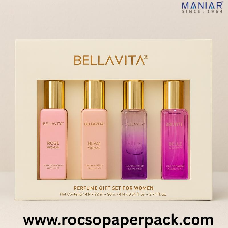 BellaVita Women’s Perfume Gift Set – Rose, Glam, R.I.T.E & Belle (4 × 22ml)